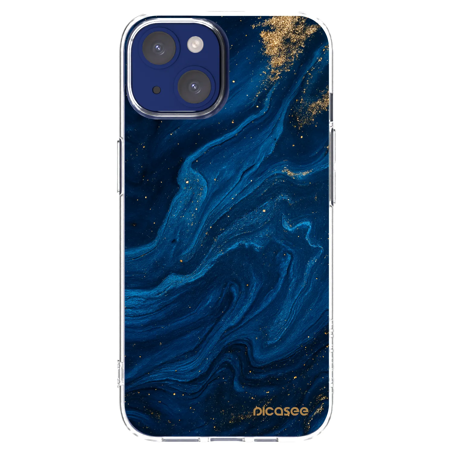 Picasee silikonska prozirna maskica za Apple iPhone 14 - Blue