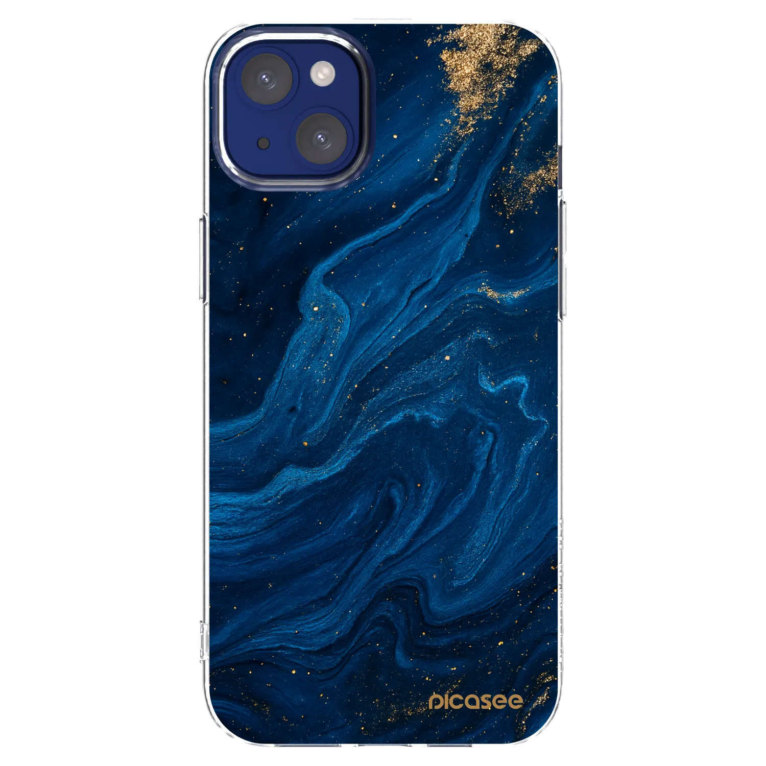 Picasee silikonska prozirna maskica za Apple iPhone 14 Plus - Blue