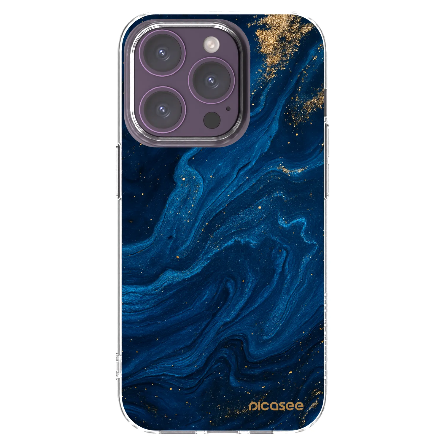Picasee silikonska prozirna maskica za Apple iPhone 14 Pro - Blue