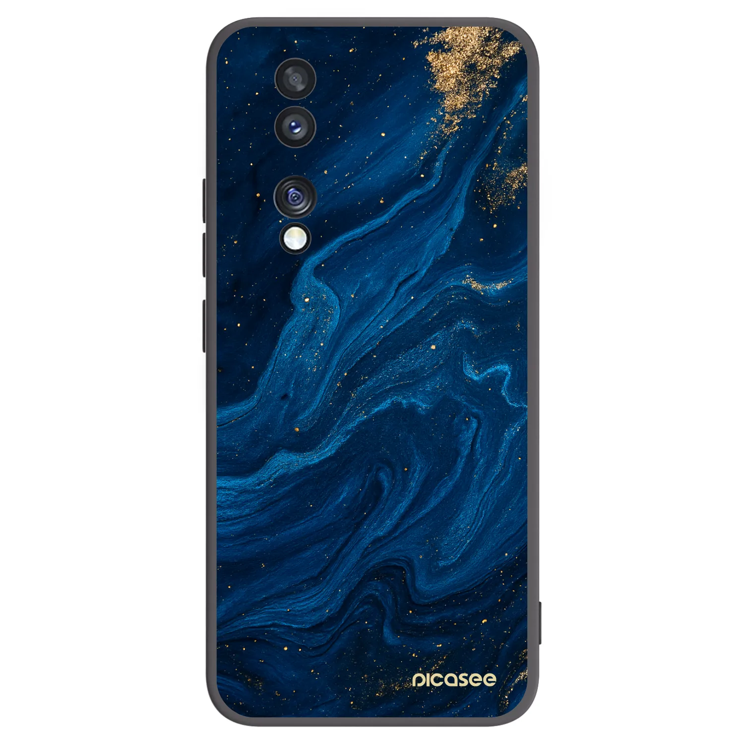 Picasee crna silikonska maskica za Honor 70 - Blue