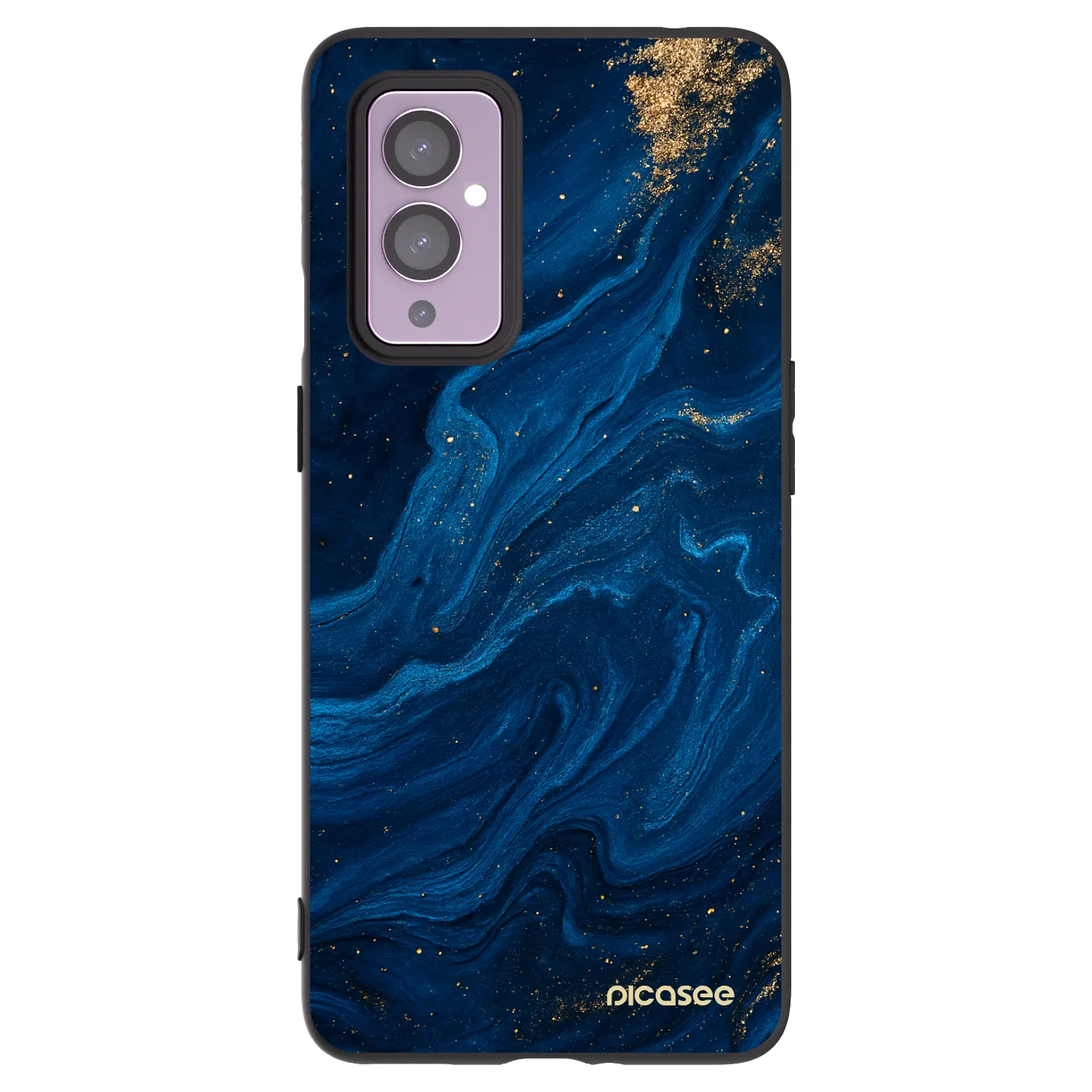 Picasee crna silikonska maskica za OnePlus 9 - Blue