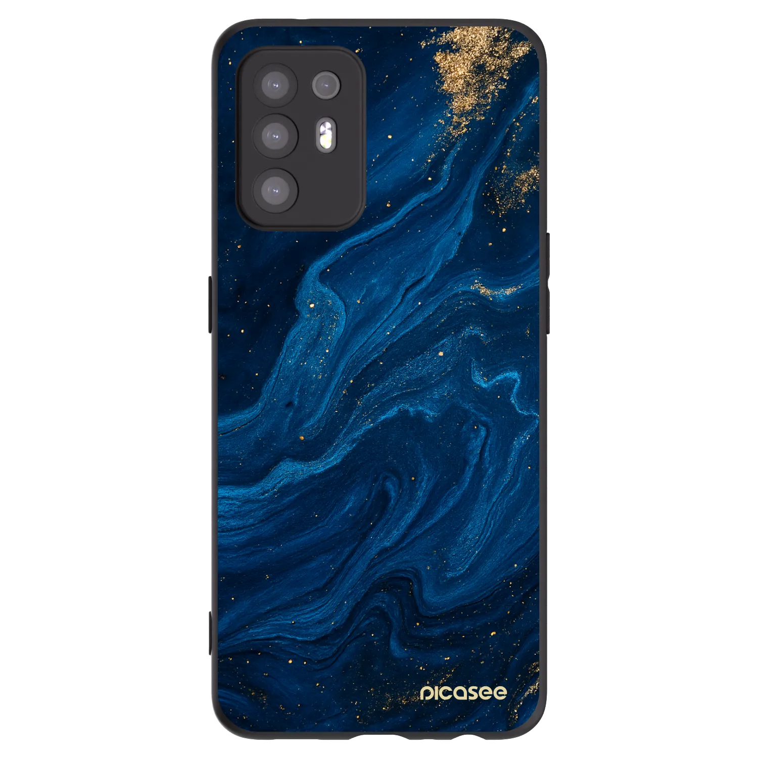 Picasee crna silikonska maskica za OPPO A94 5G - Blue