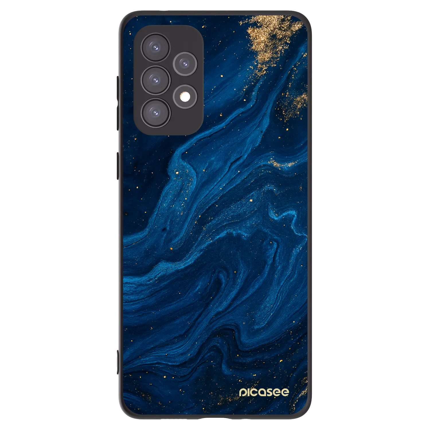 Picasee crna silikonska maskica za Samsung Galaxy A73 5G - Blue
