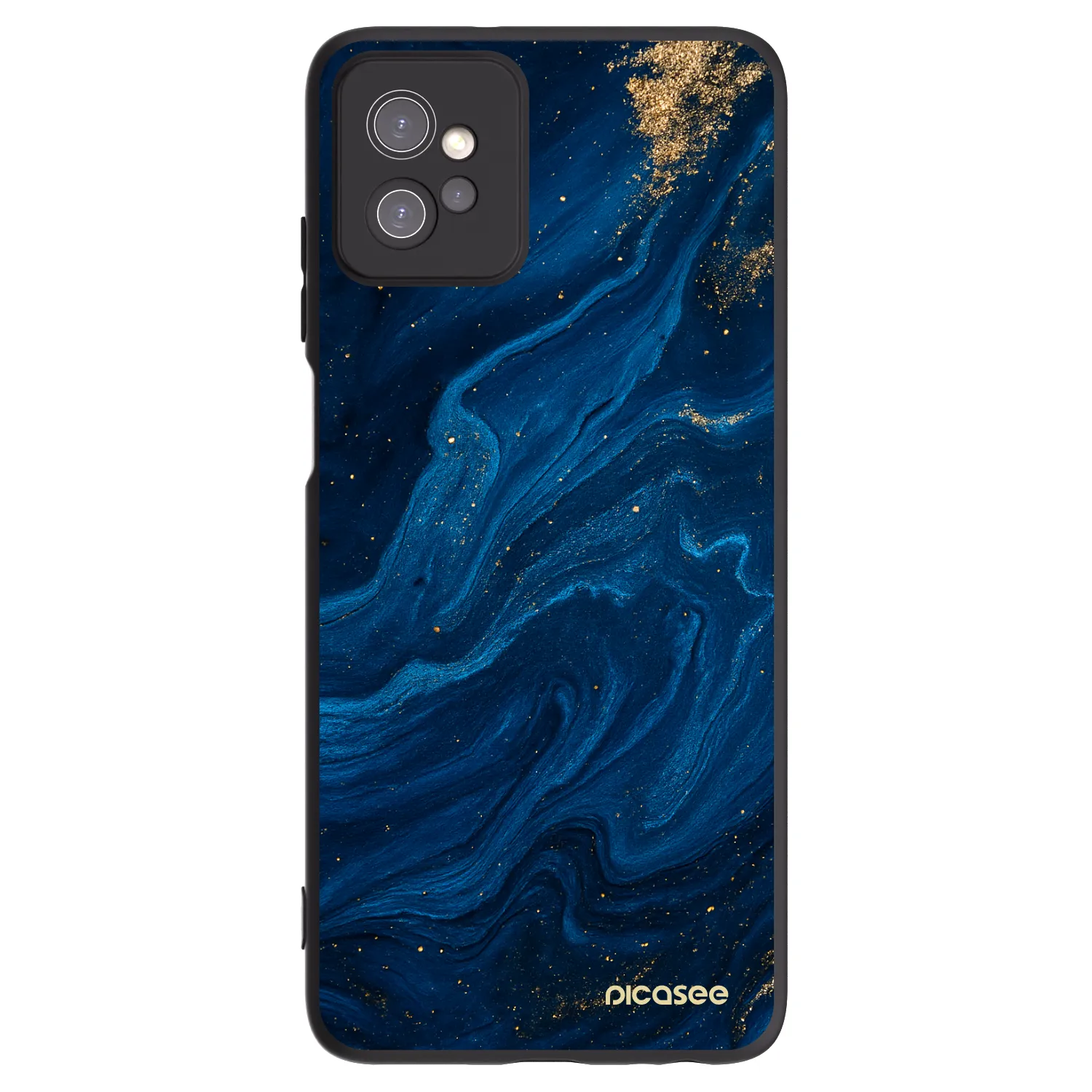 Picasee crna silikonska maskica za Motorola Moto G32 - Blue