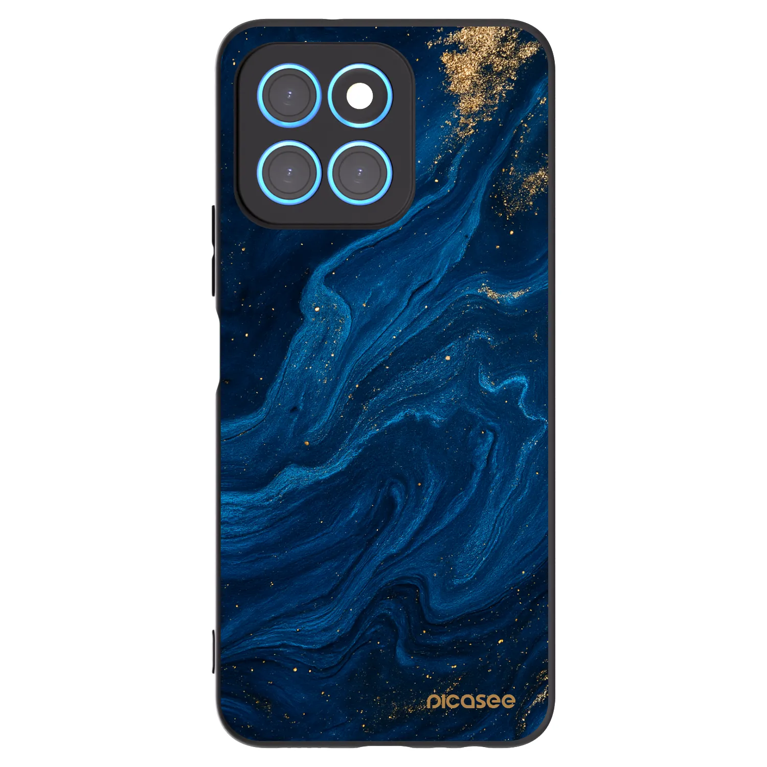 Picasee crna silikonska maskica za Honor X6 - Blue