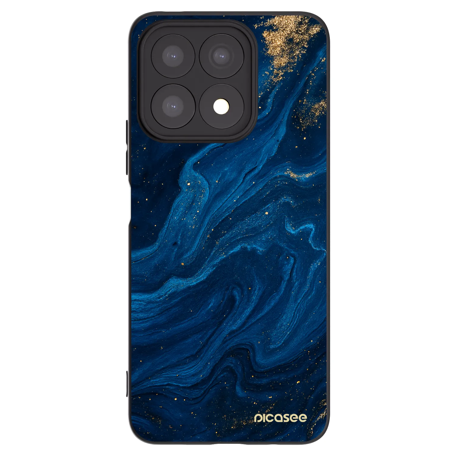 Picasee crna silikonska maskica za Honor X8a - Blue