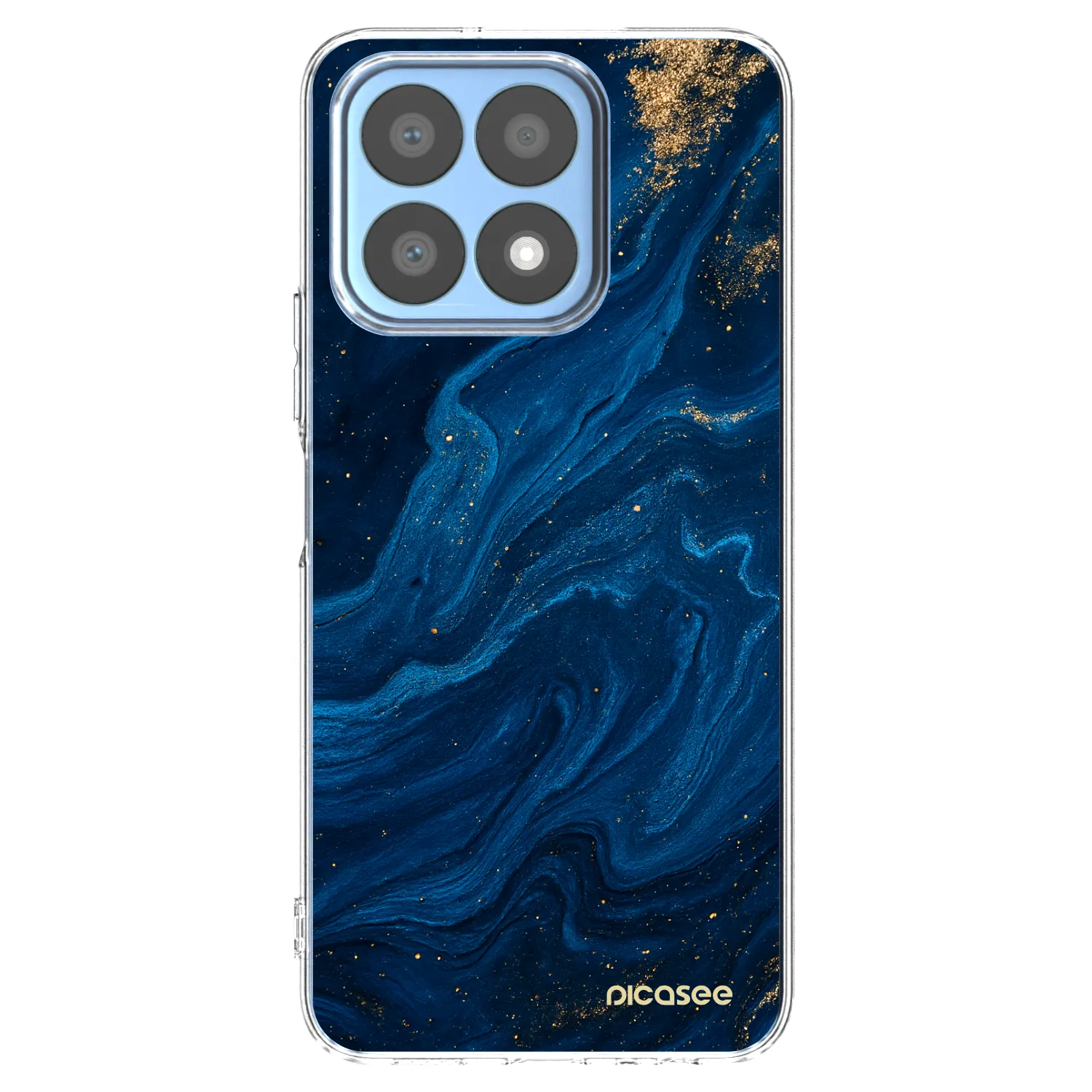 Picasee silikonska prozirna maskica za Honor X8a - Blue
