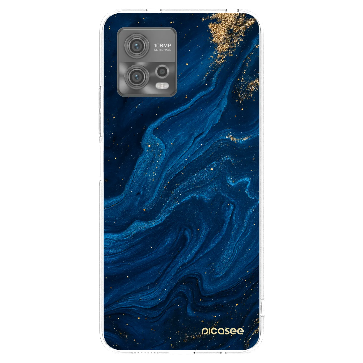 Picasee silikonska prozirna maskica za Motorola Moto G72 - Blue