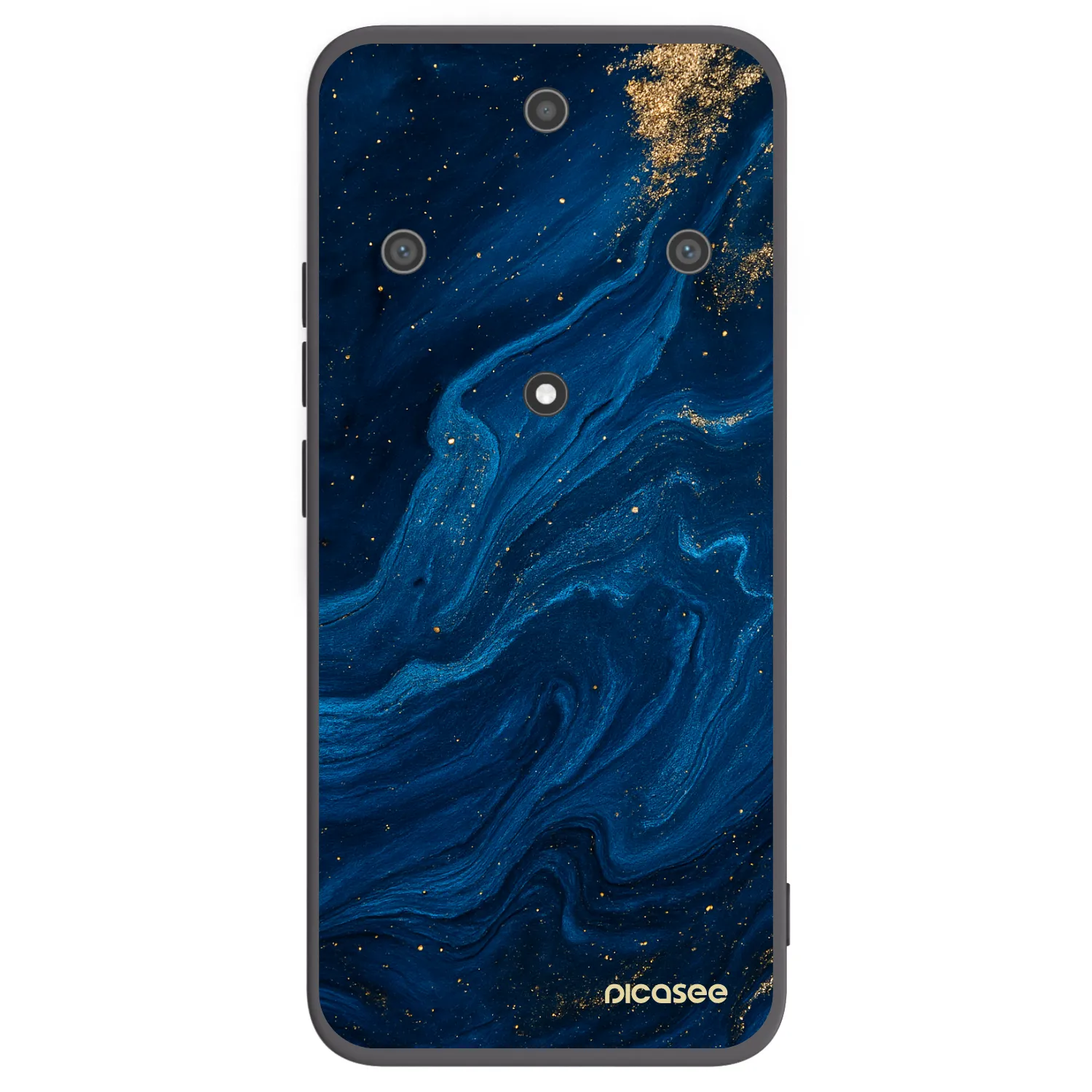 Picasee crna silikonska maskica za Honor Magic5 Lite 5G - Blue
