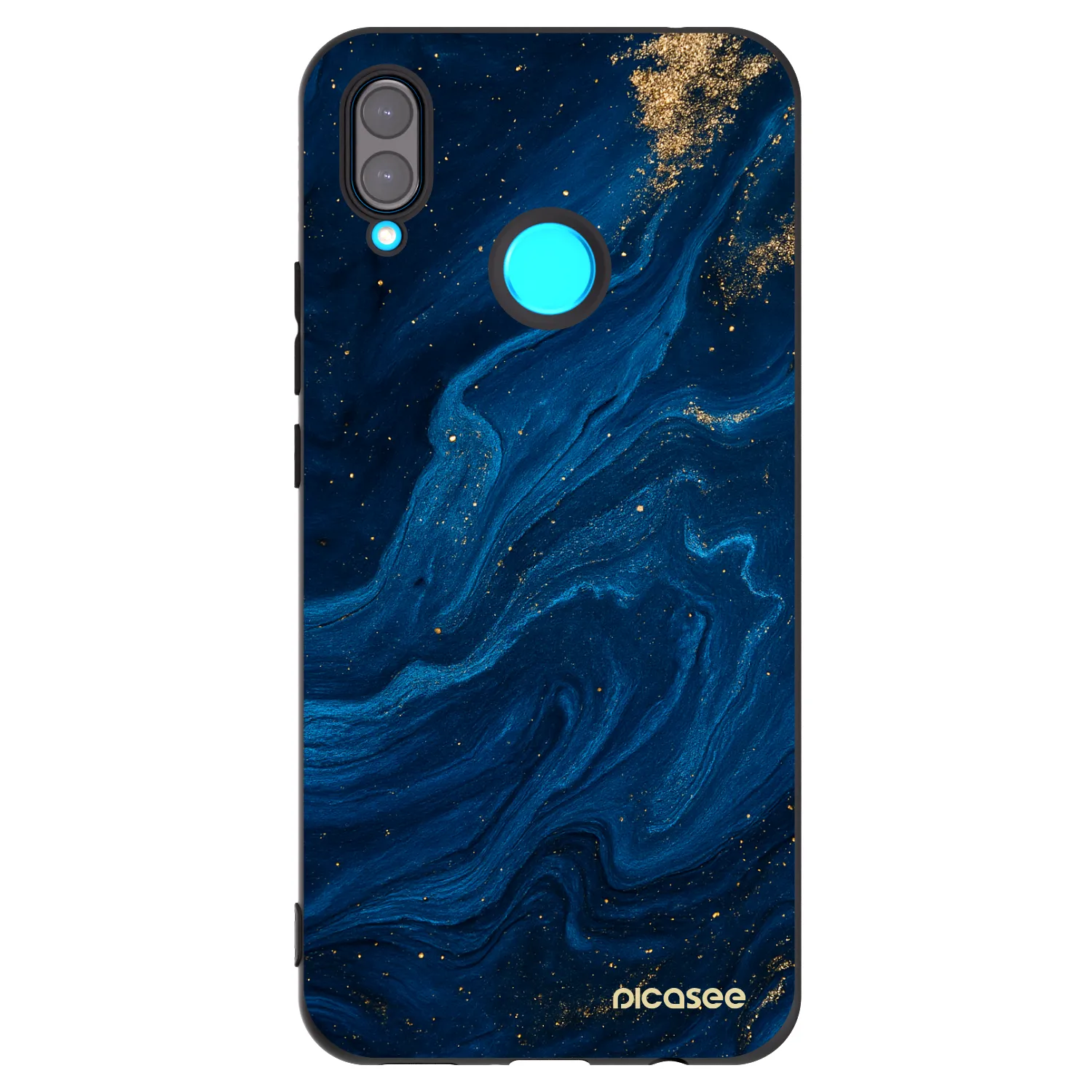 Picasee crna silikonska maskica za Huawei Nova 3 - Blue