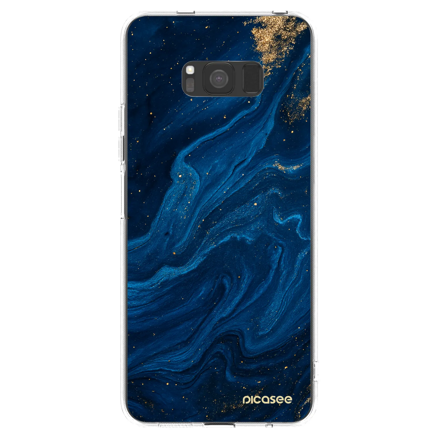 Picasee silikonska prozirna maskica za Samsung Galaxy S8 G950F - Blue
