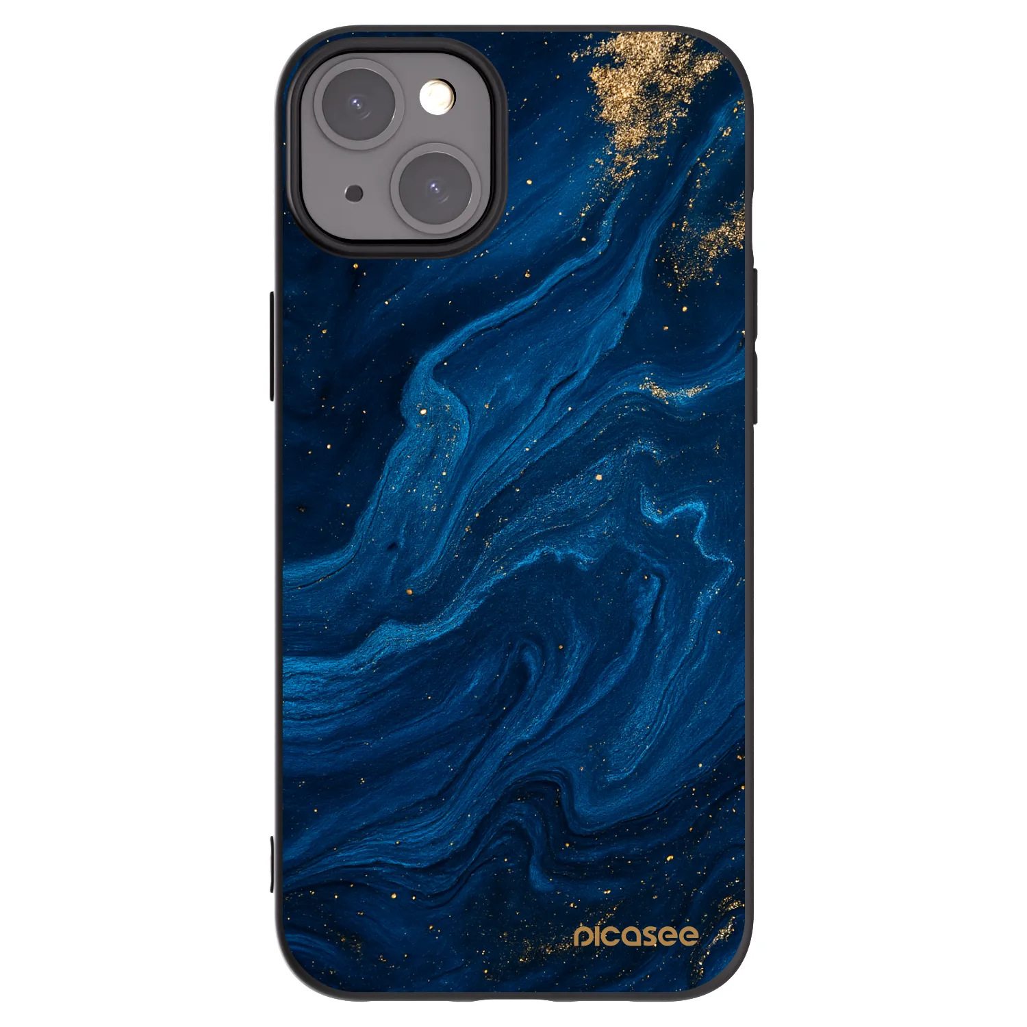 Picasee crna silikonska maskica za Apple iPhone 15 Plus - Blue