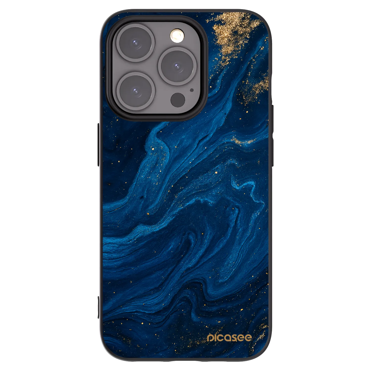 Picasee crna silikonska maskica za Apple iPhone 15 Pro - Blue