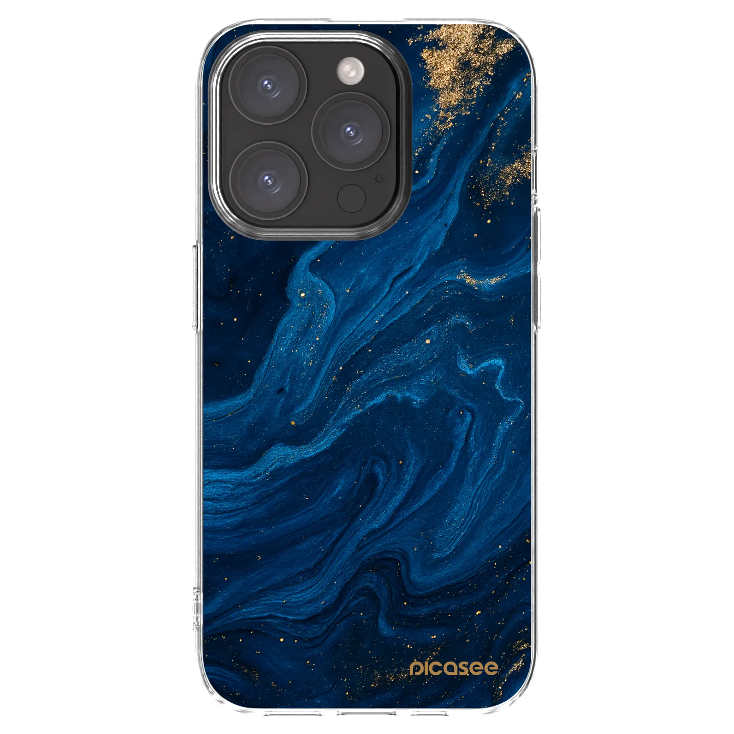 Picasee silikonska prozirna maskica za Apple iPhone 15 Pro - Blue