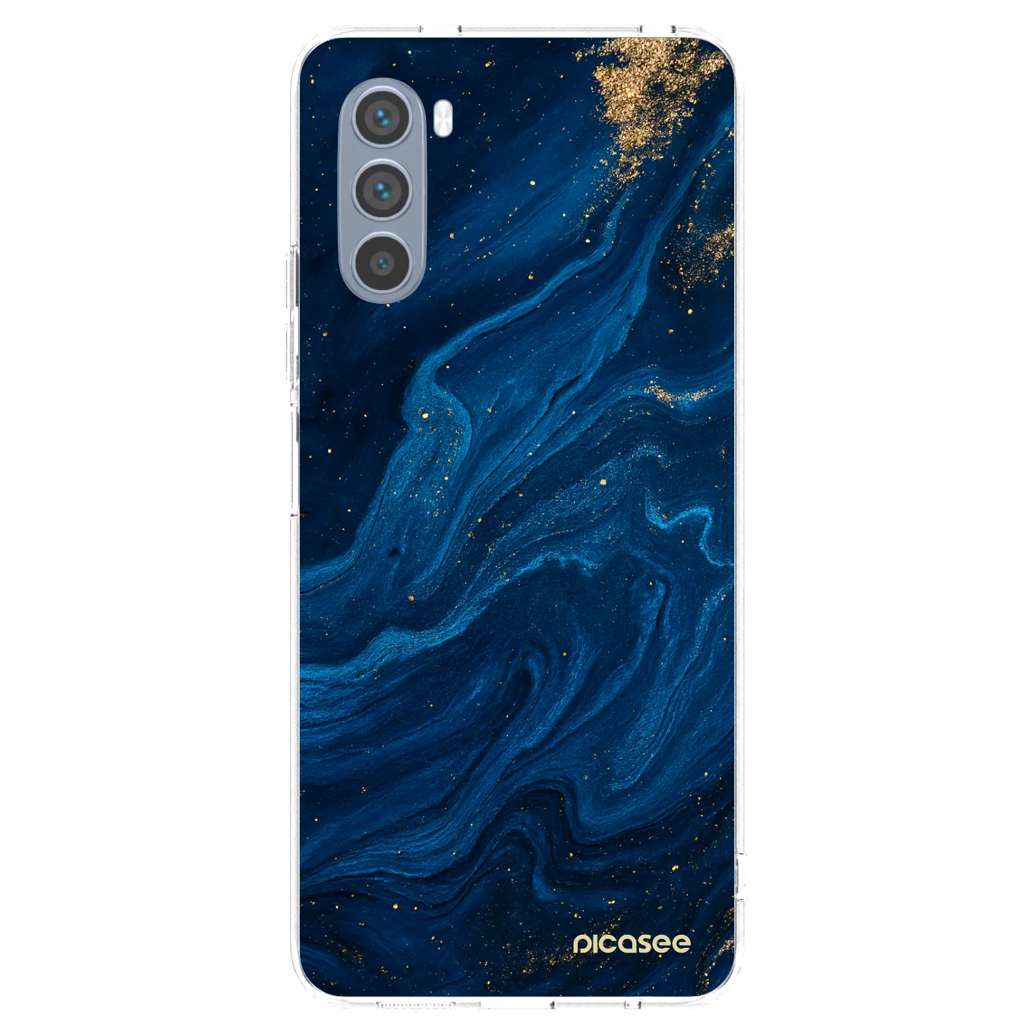 Picasee silikonska prozirna maskica za Motorola Moto G62 - Blue