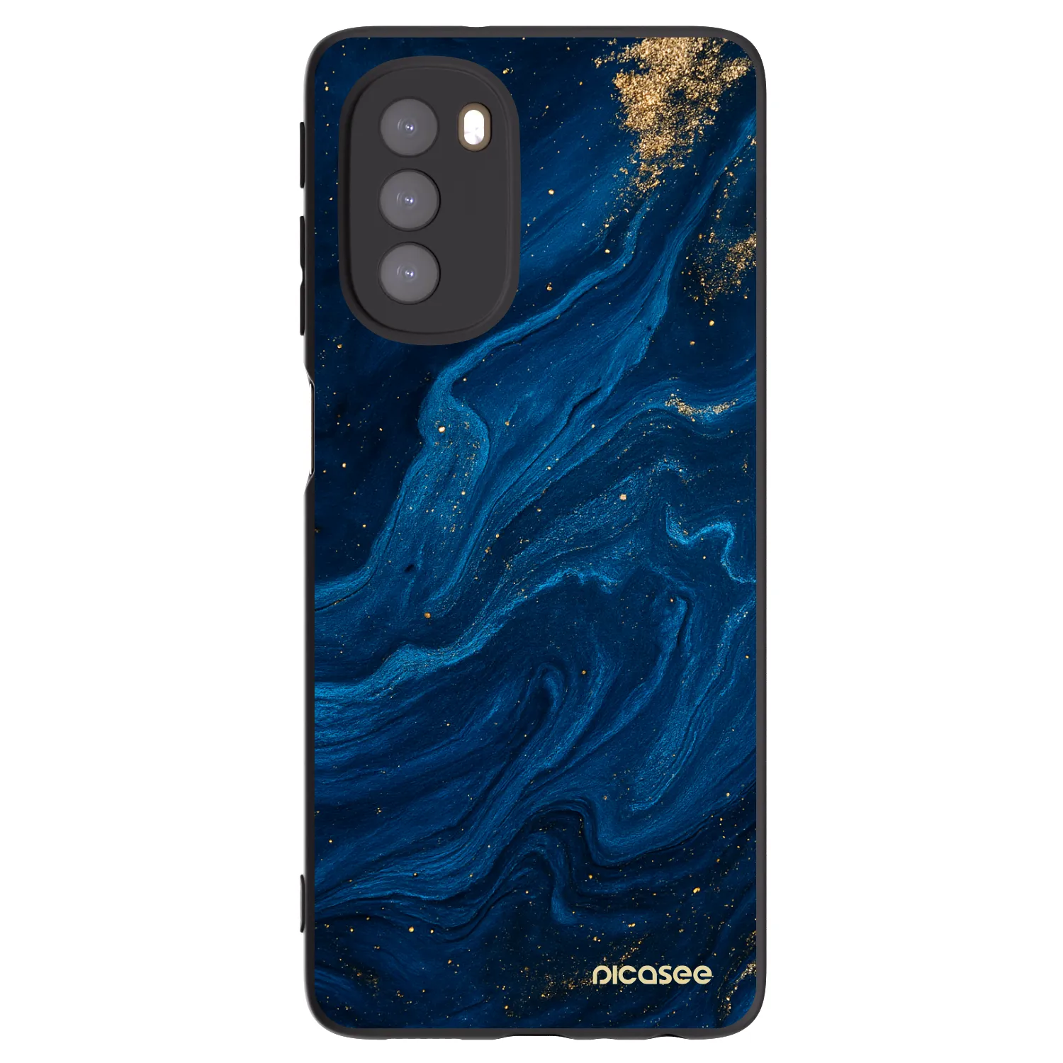 Picasee crna silikonska maskica za Motorola Moto G51 - Blue