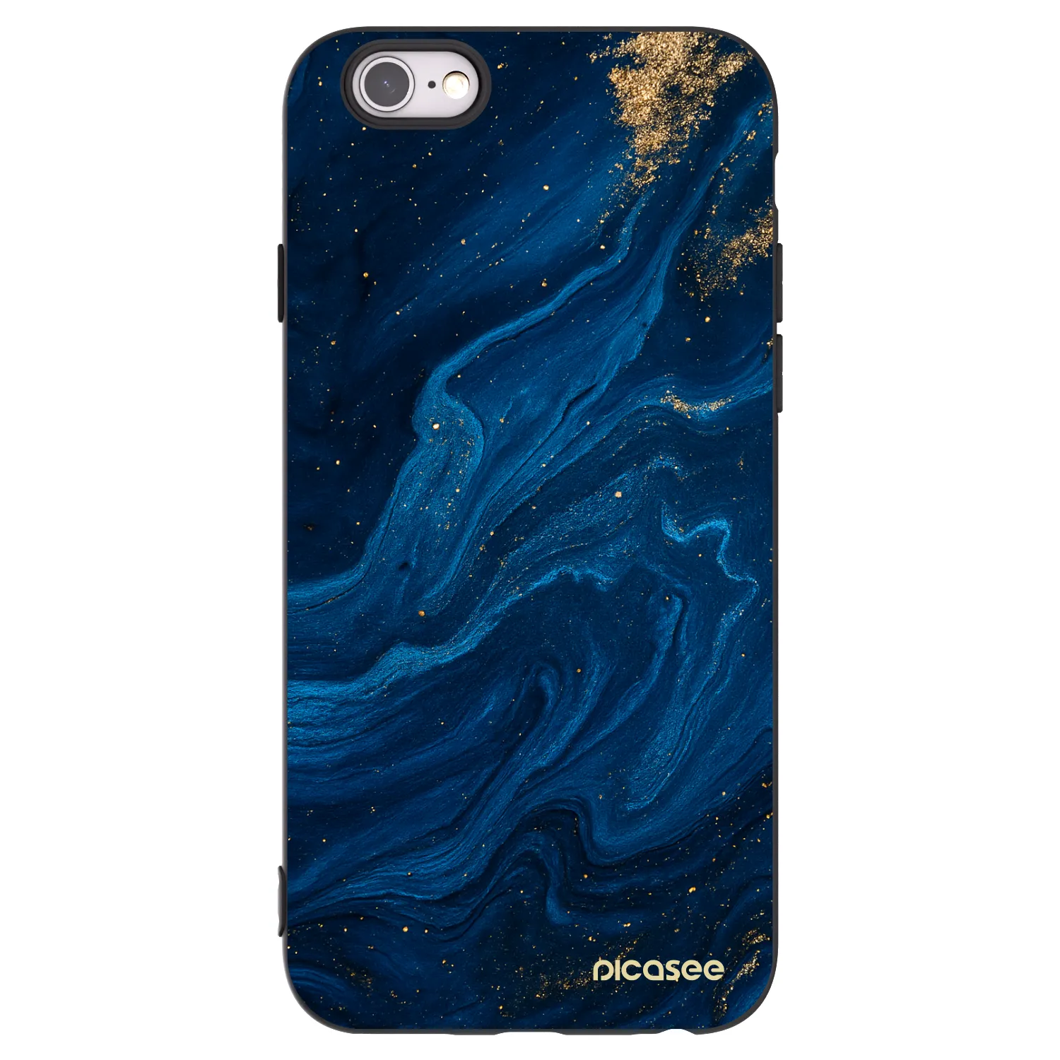 Picasee crna silikonska maskica za Apple iPhone 6/6S - Blue