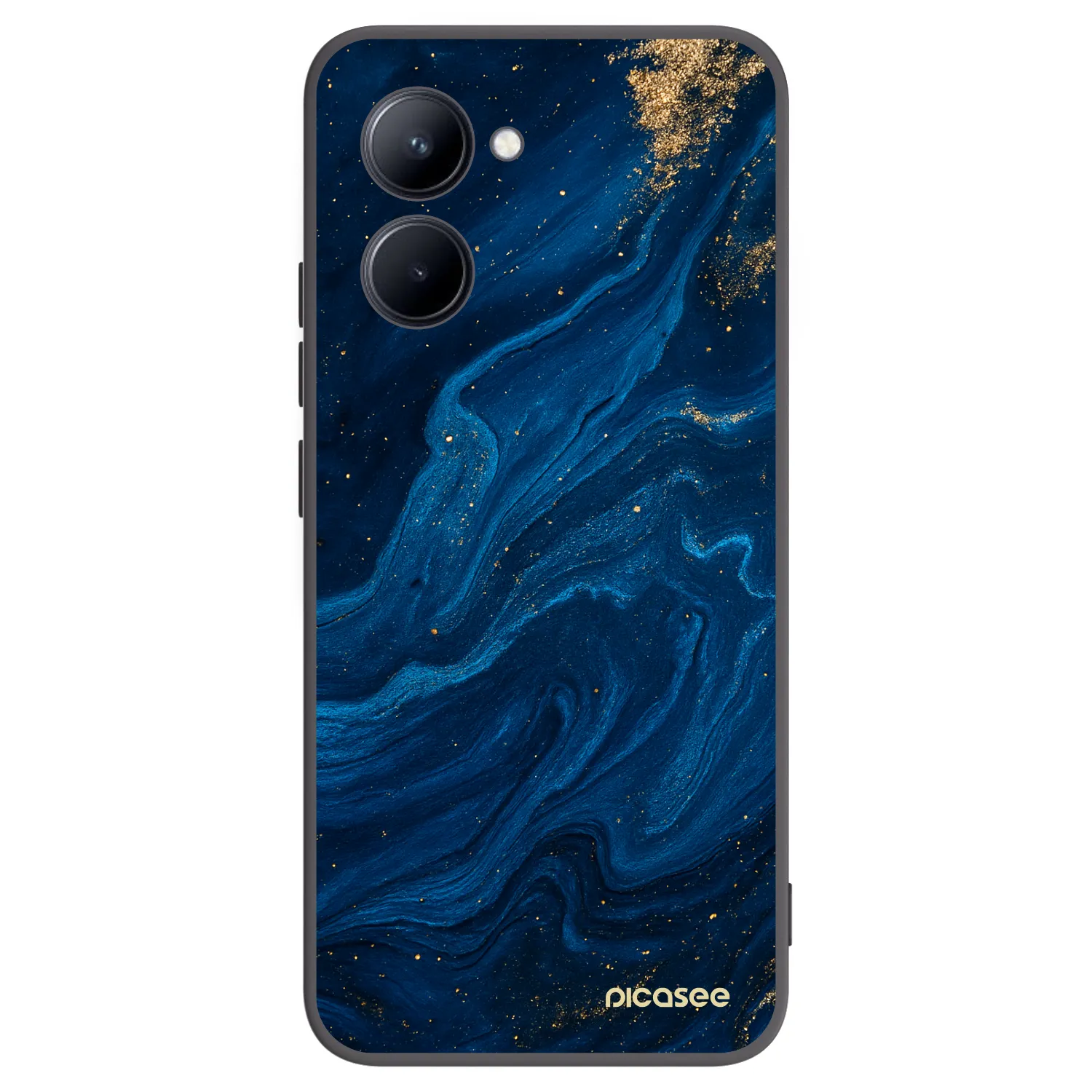 Picasee crna silikonska maskica za Realme C33 (2023) - Blue