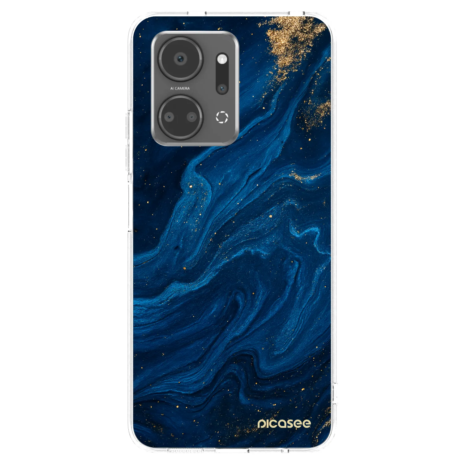Picasee silikonska prozirna maskica za Honor X7a - Blue