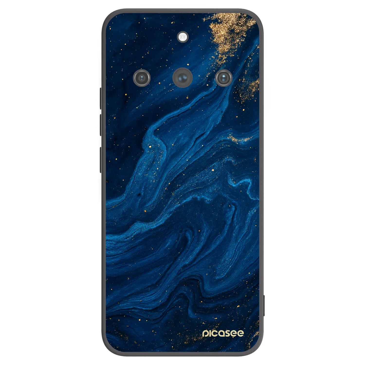 Picasee crna silikonska maskica za Realme 11 Pro+ - Blue