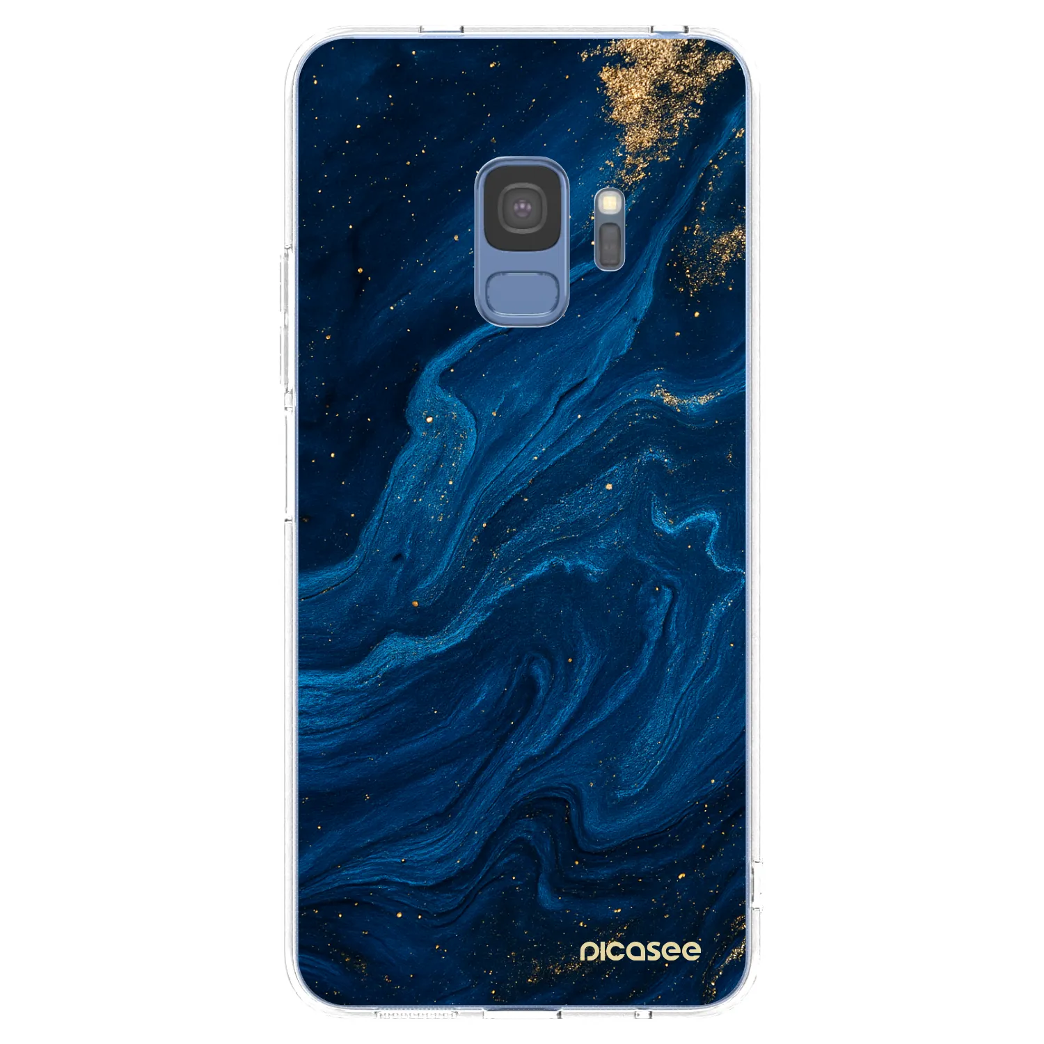 Picasee silikonska prozirna maskica za Samsung Galaxy S9 G960F - Blue