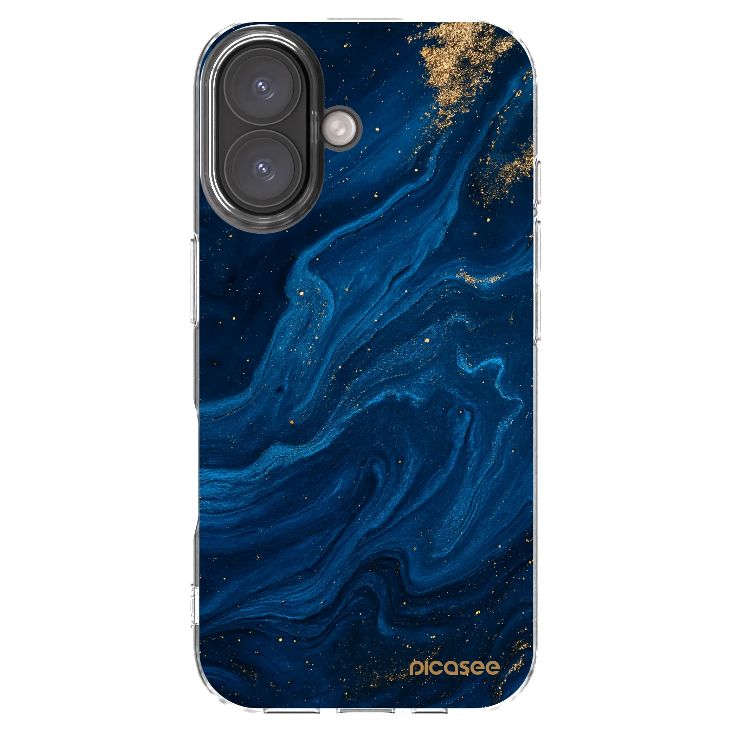 Picasee silikonska prozirna maskica za Apple iPhone 16 - Blue