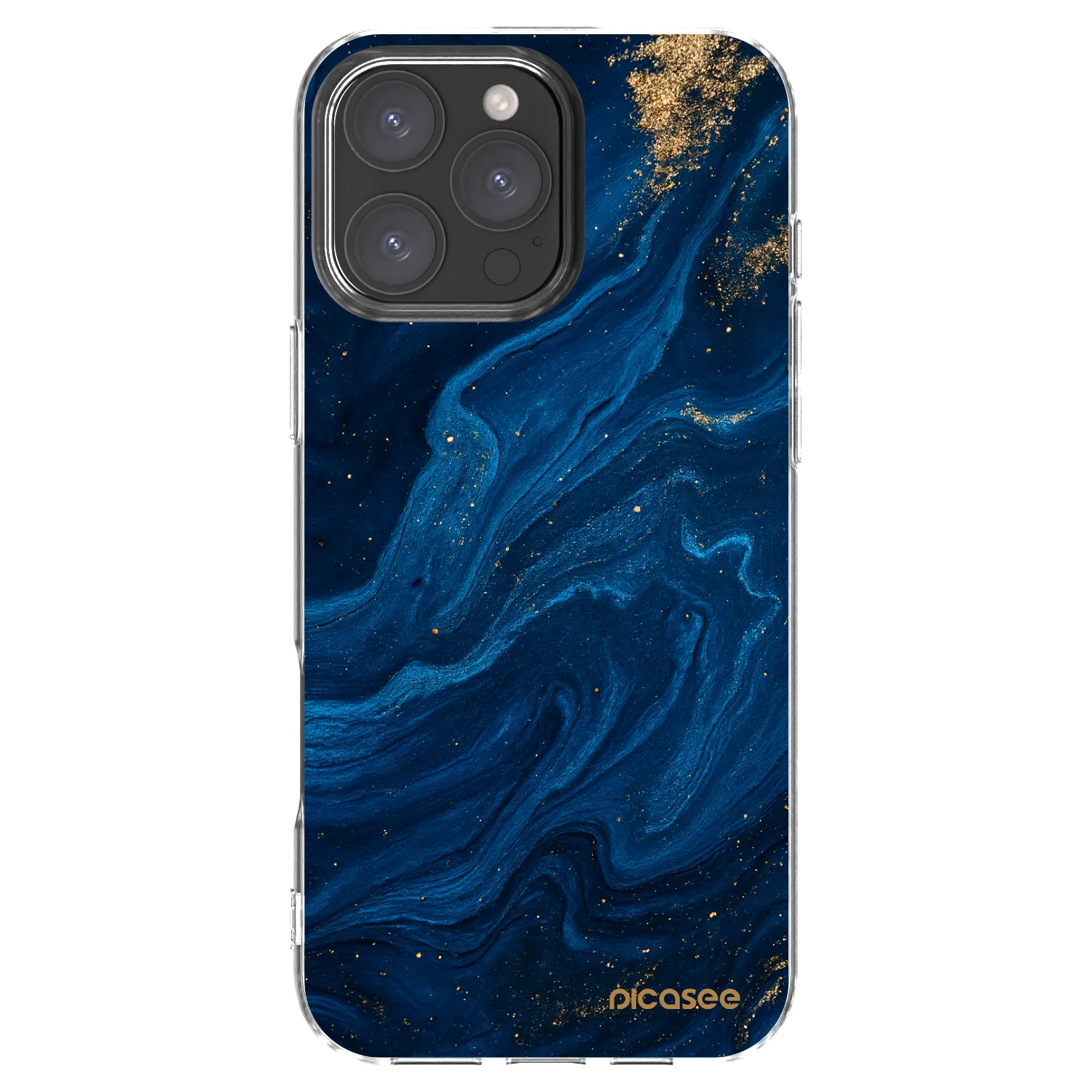 Picasee silikonska prozirna maskica za Apple iPhone 16 Pro Max - Blue