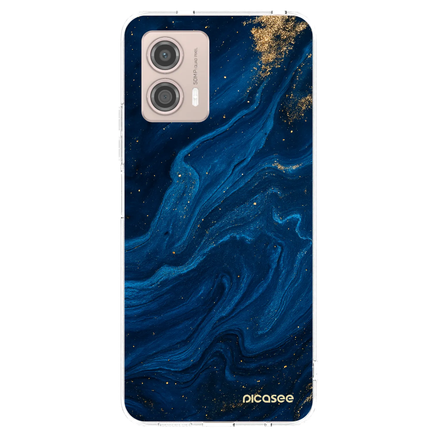 Picasee silikonska prozirna maskica za Motorola Moto G53 5G - Blue