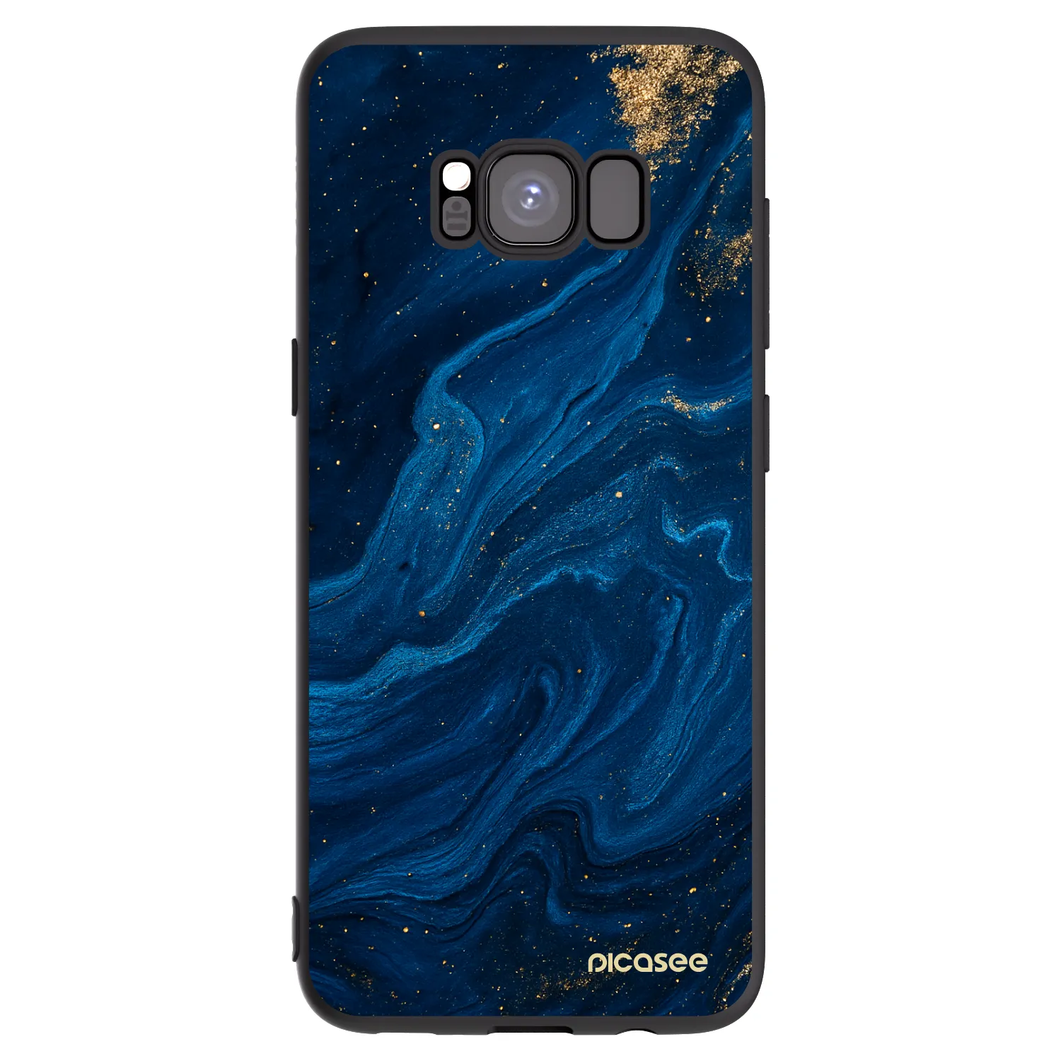 Picasee crna silikonska maskica za Samsung Galaxy S8 G950F - Blue