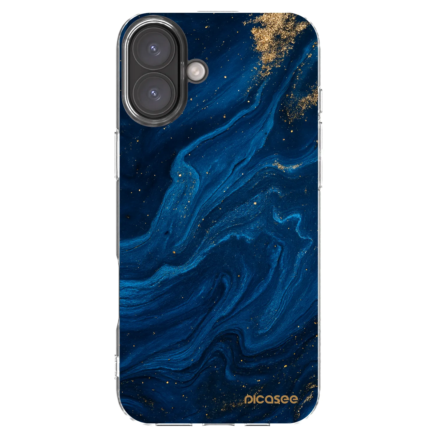 Picasee silikonska prozirna maskica za Apple iPhone 16 Plus - Blue