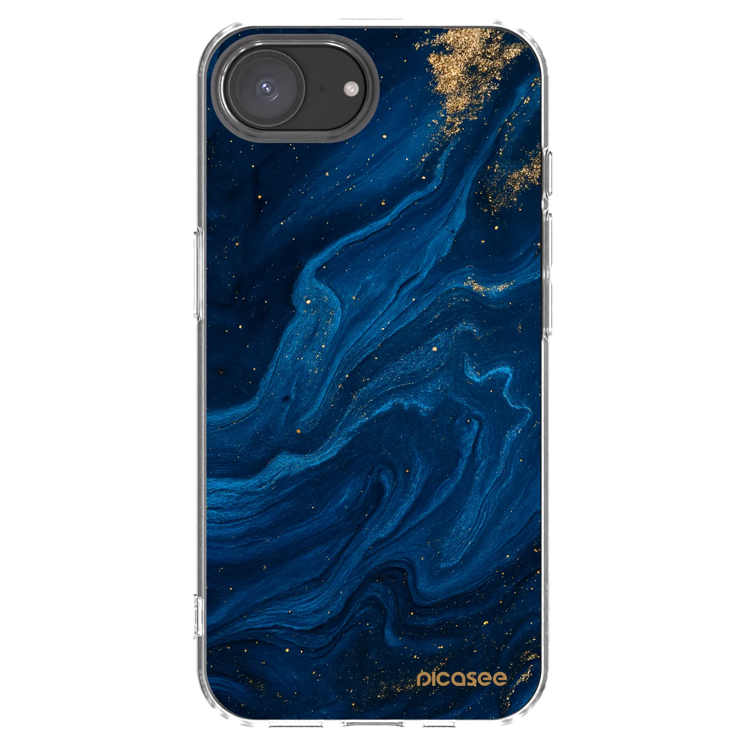 Picasee silikonska prozirna maskica za Apple iPhone 16e - Blue