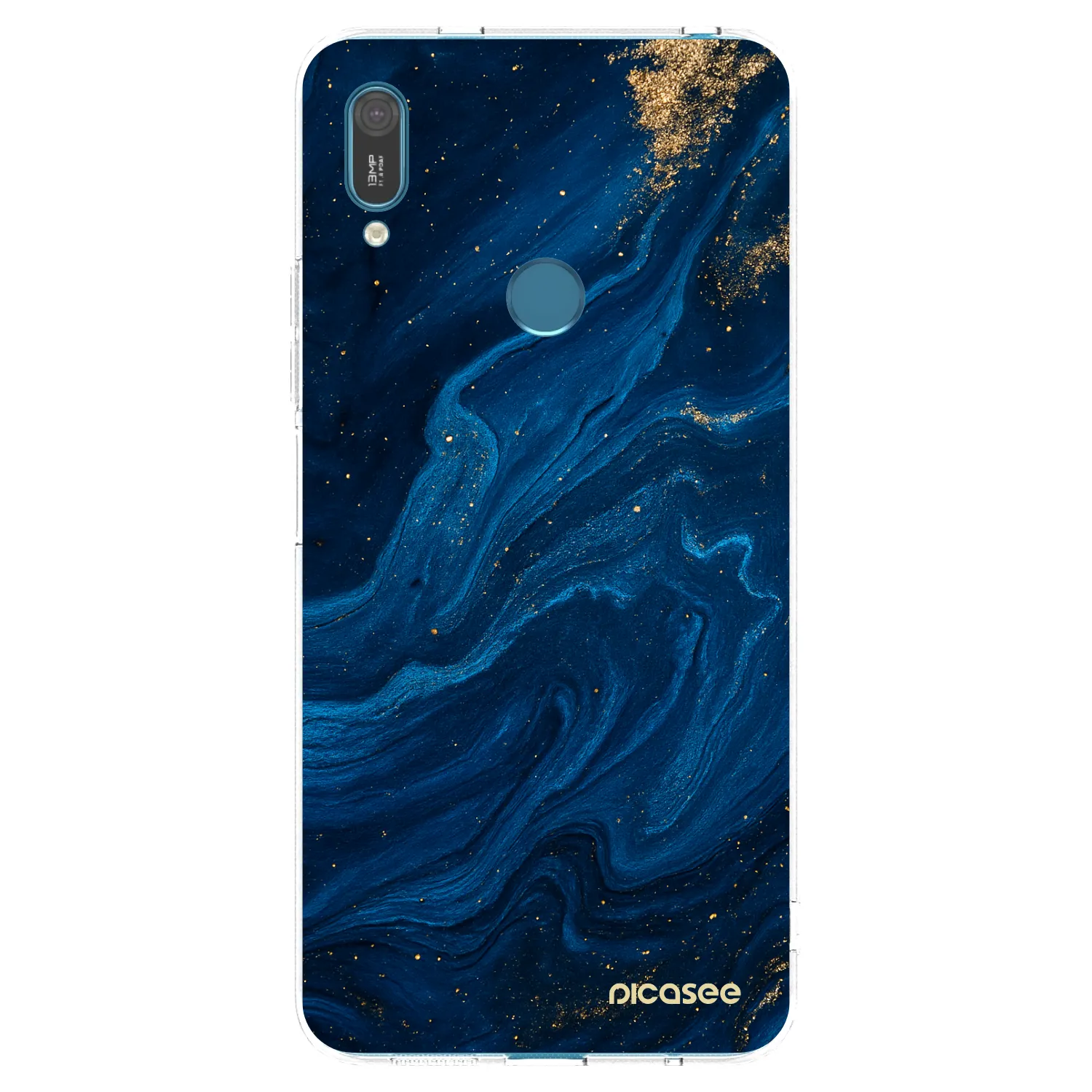 Picasee silikonska prozirna maskica za Huawei Y7 2019 - Blue