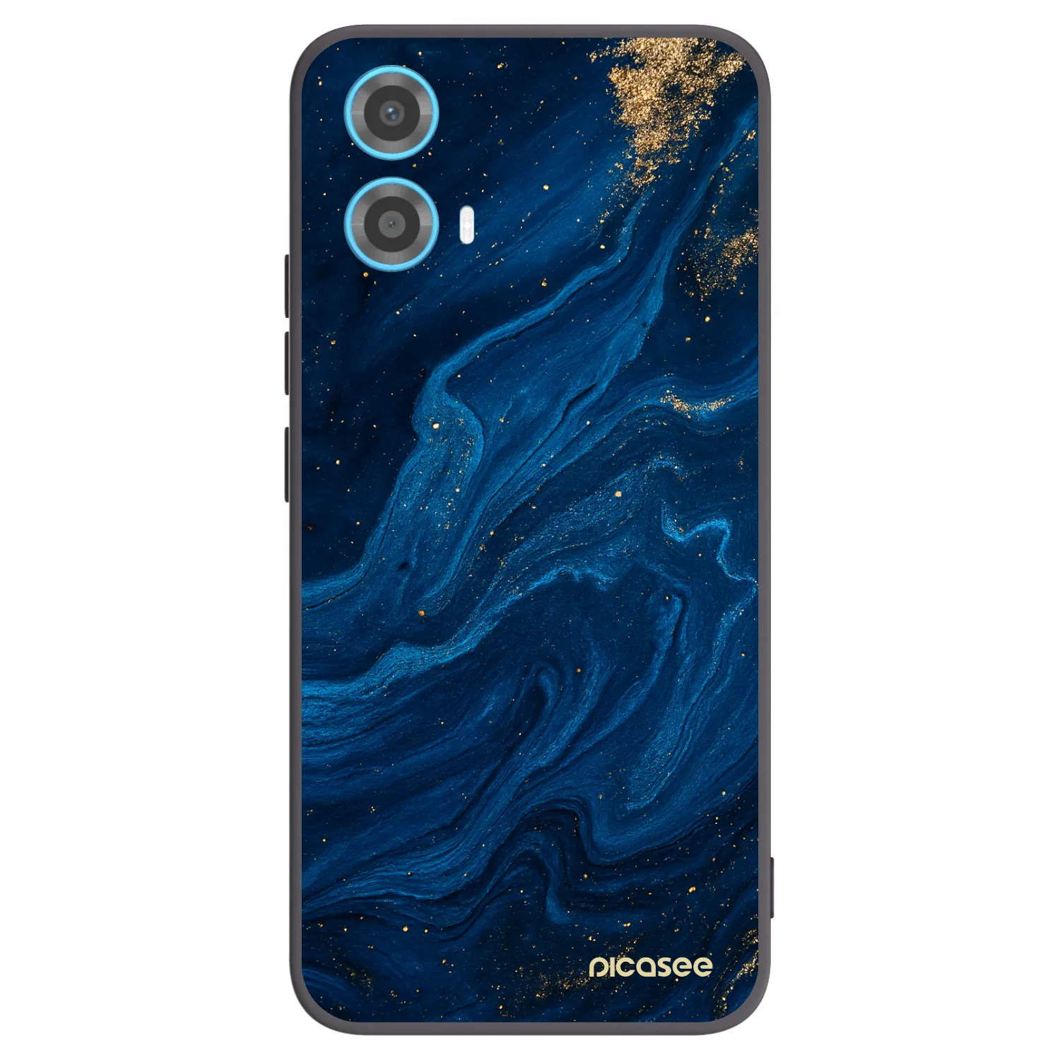 Picasee crna silikonska maskica za Motorola Moto G34 5G - Blue