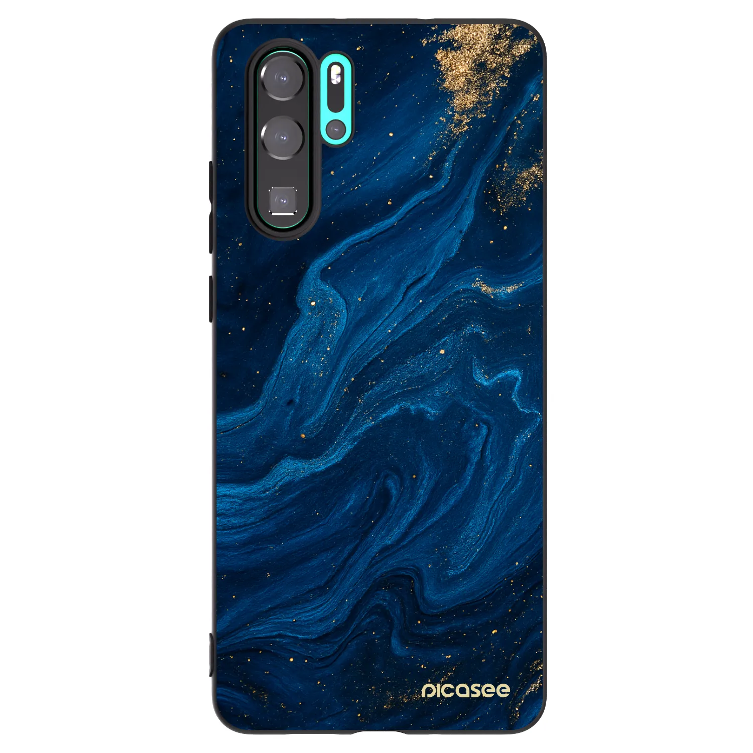 Picasee crna silikonska maskica za Huawei P30 Pro - Blue