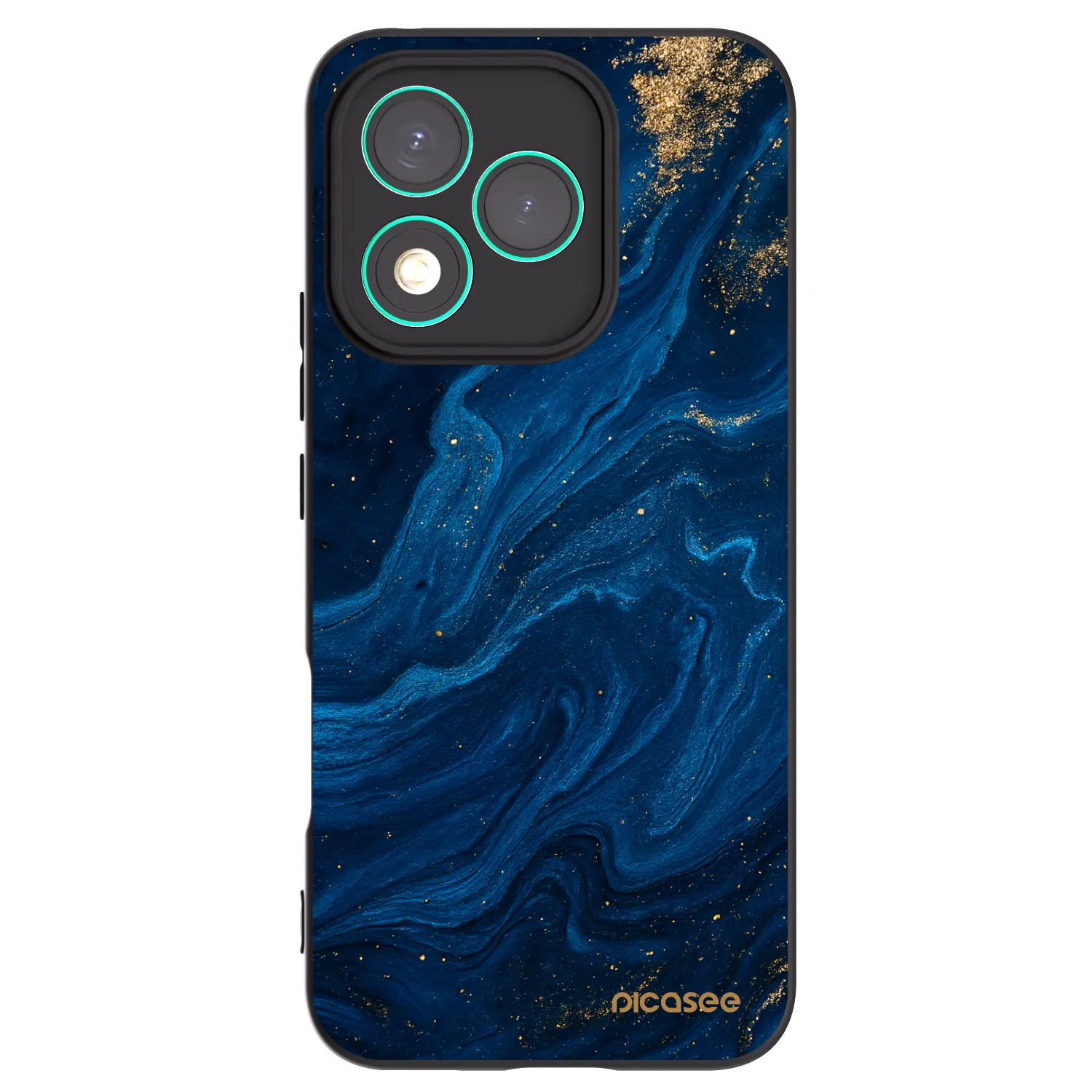 Picasee crna silikonska maskica za Honor 400 Lite 5G - Blue