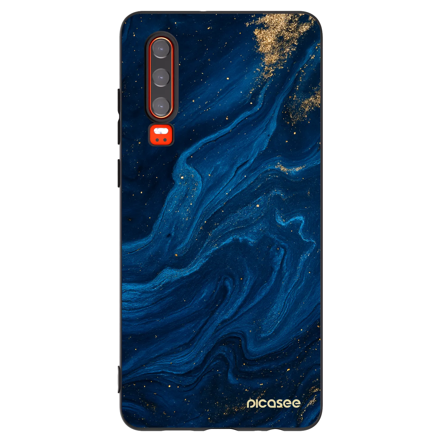 Picasee crna silikonska maskica za Huawei P30 - Blue