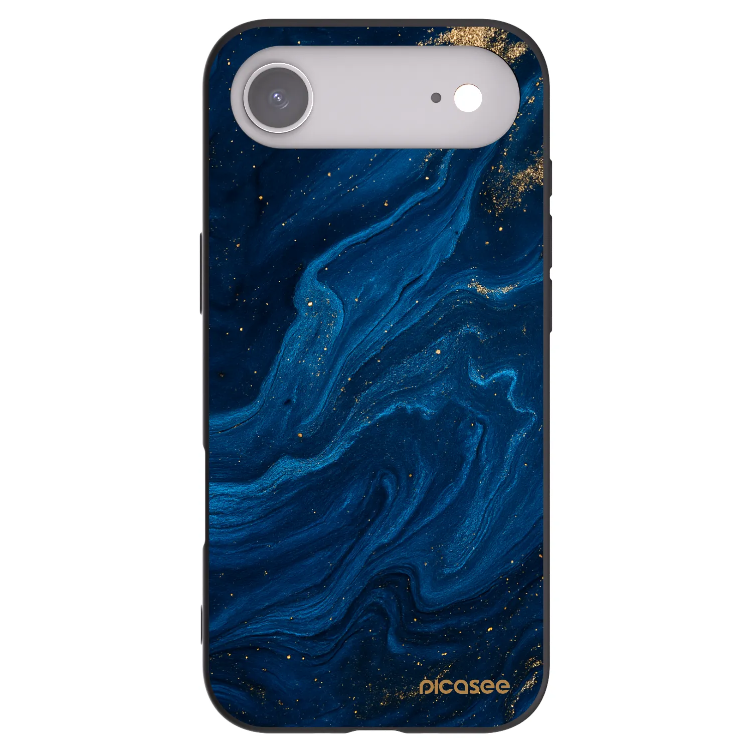 Picasee crna silikonska maskica za Apple iPhone Air - Blue