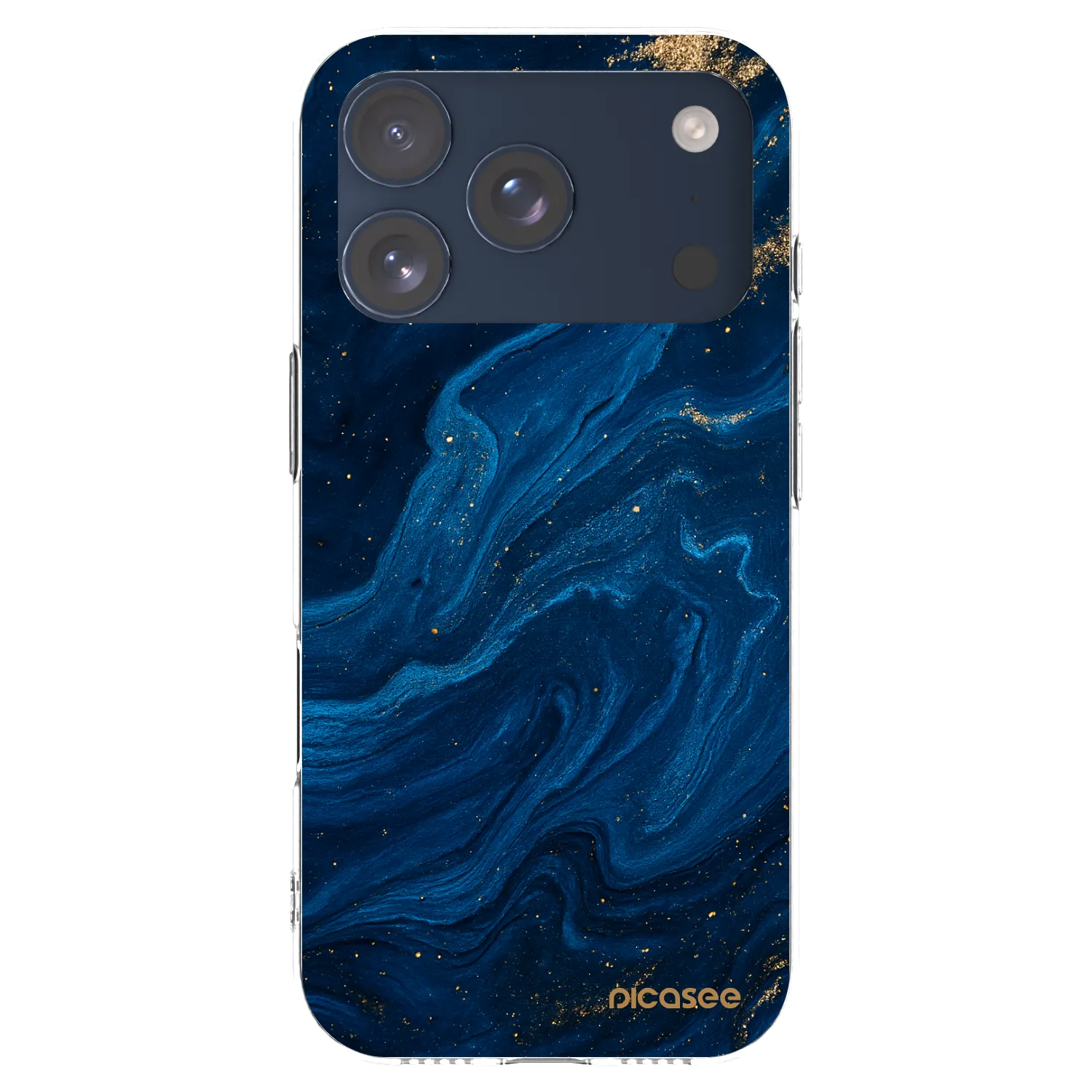 Picasee silikonska prozirna maskica za Apple iPhone 17 Pro - Blue