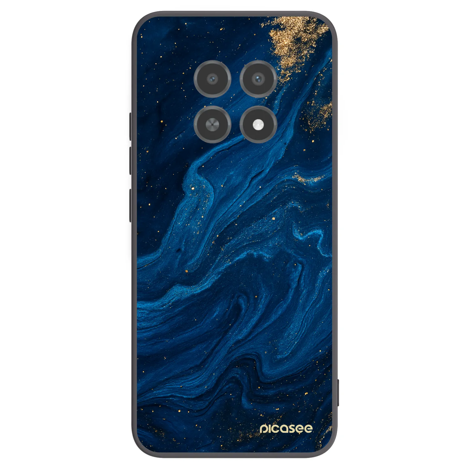 Picasee crna silikonska maskica za Realme 12X - Blue