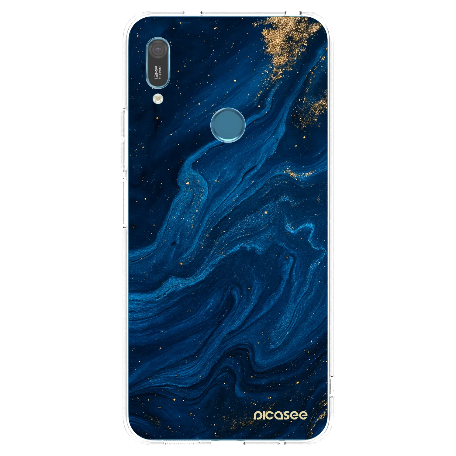 Picasee silikonska prozirna maskica za Huawei Y6 2019 - Blue