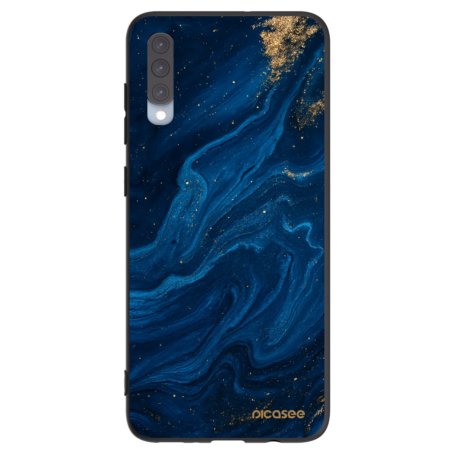 Picasee crna silikonska maskica za Samsung Galaxy A70 A705F - Blue