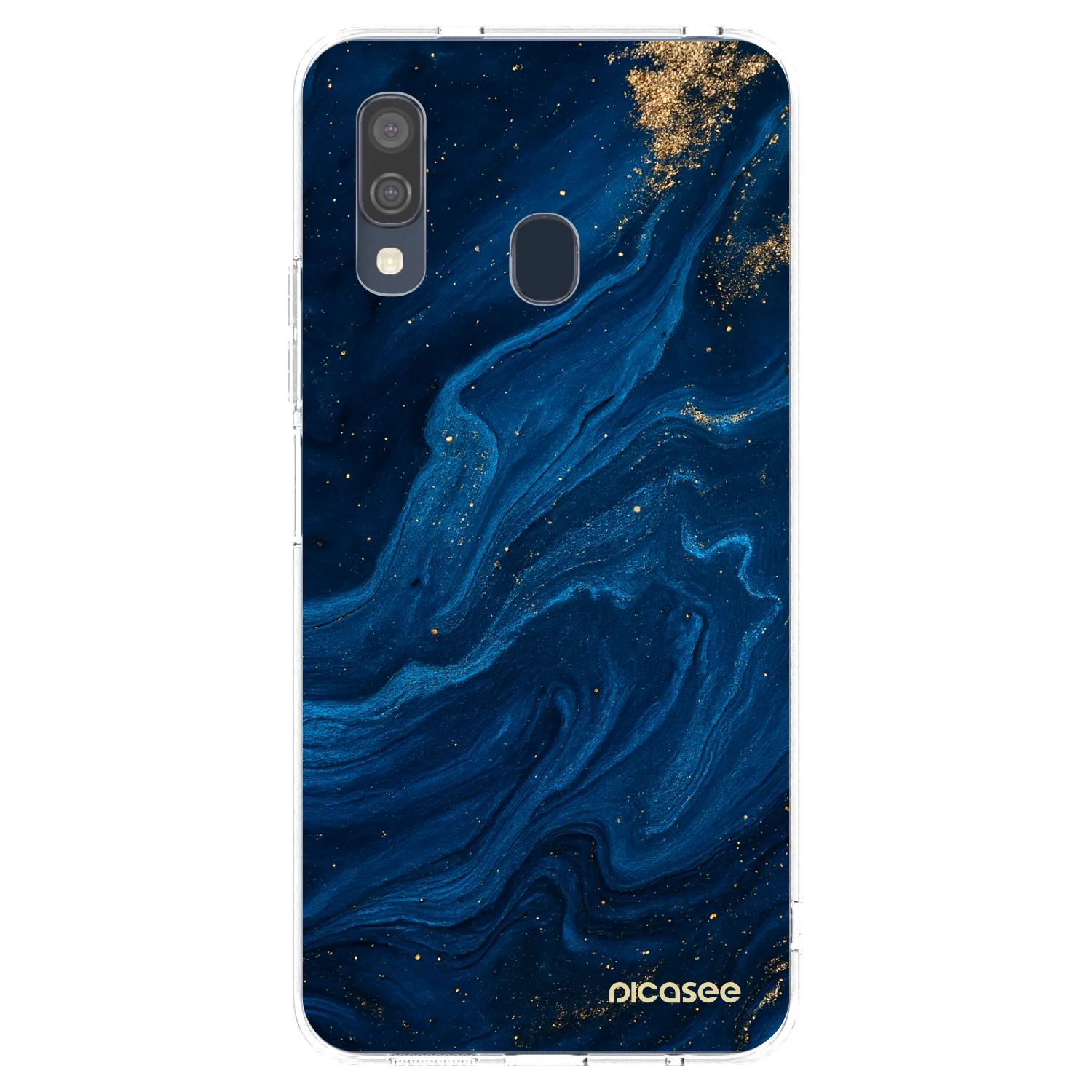 Picasee silikonska prozirna maskica za Samsung Galaxy A40 A405F - Blue