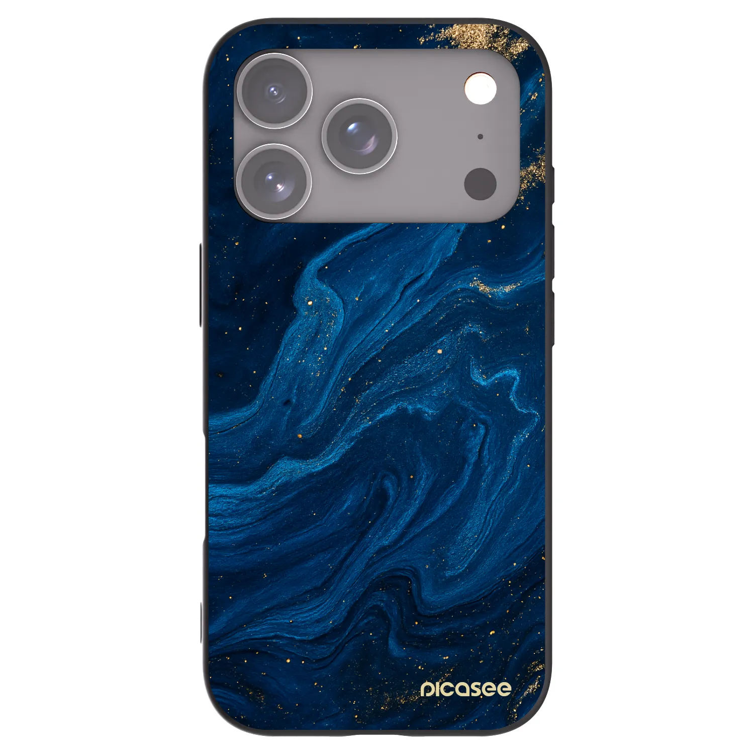 Picasee crna silikonska maskica za Apple iPhone 18 Pro - Blue