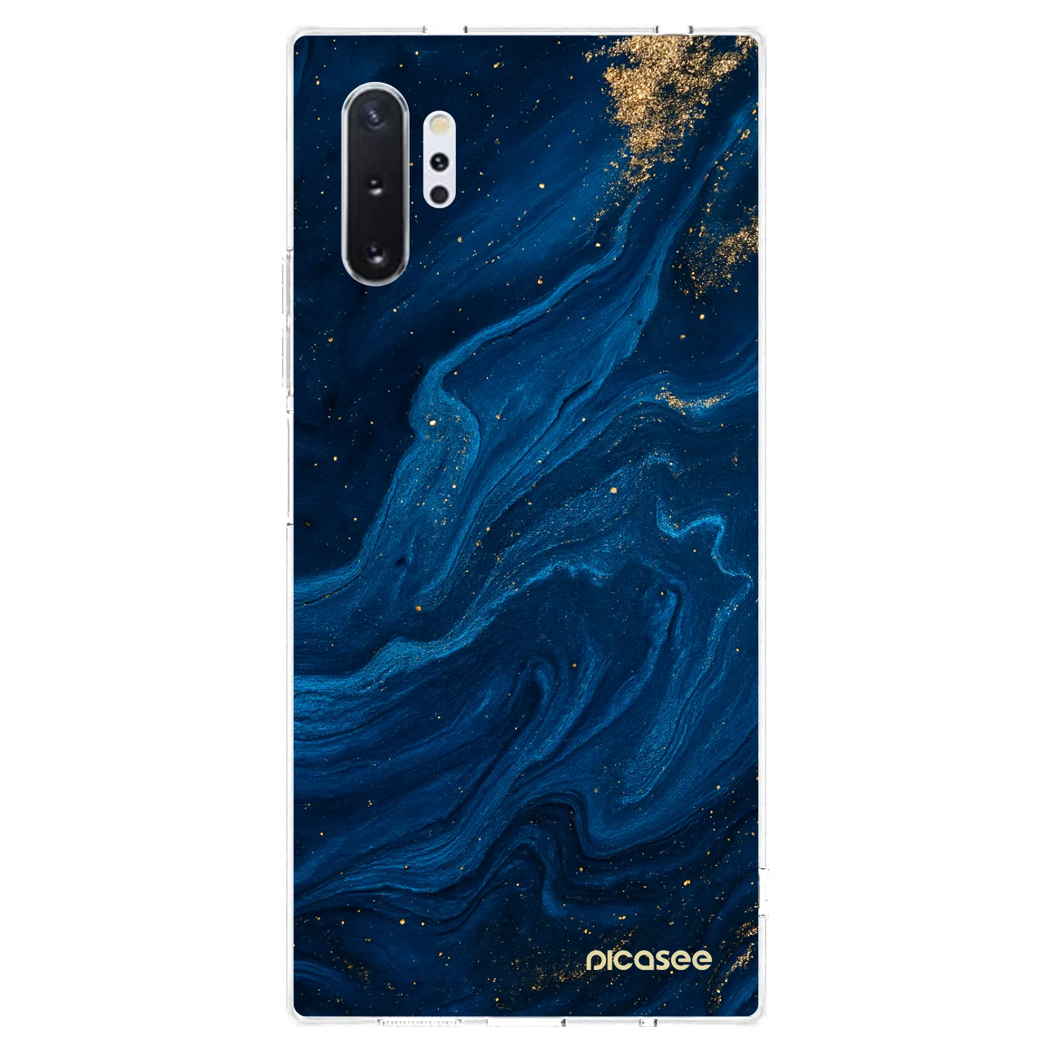 Picasee silikonska prozirna maskica za Samsung Galaxy Note 10+ N975F - Blue