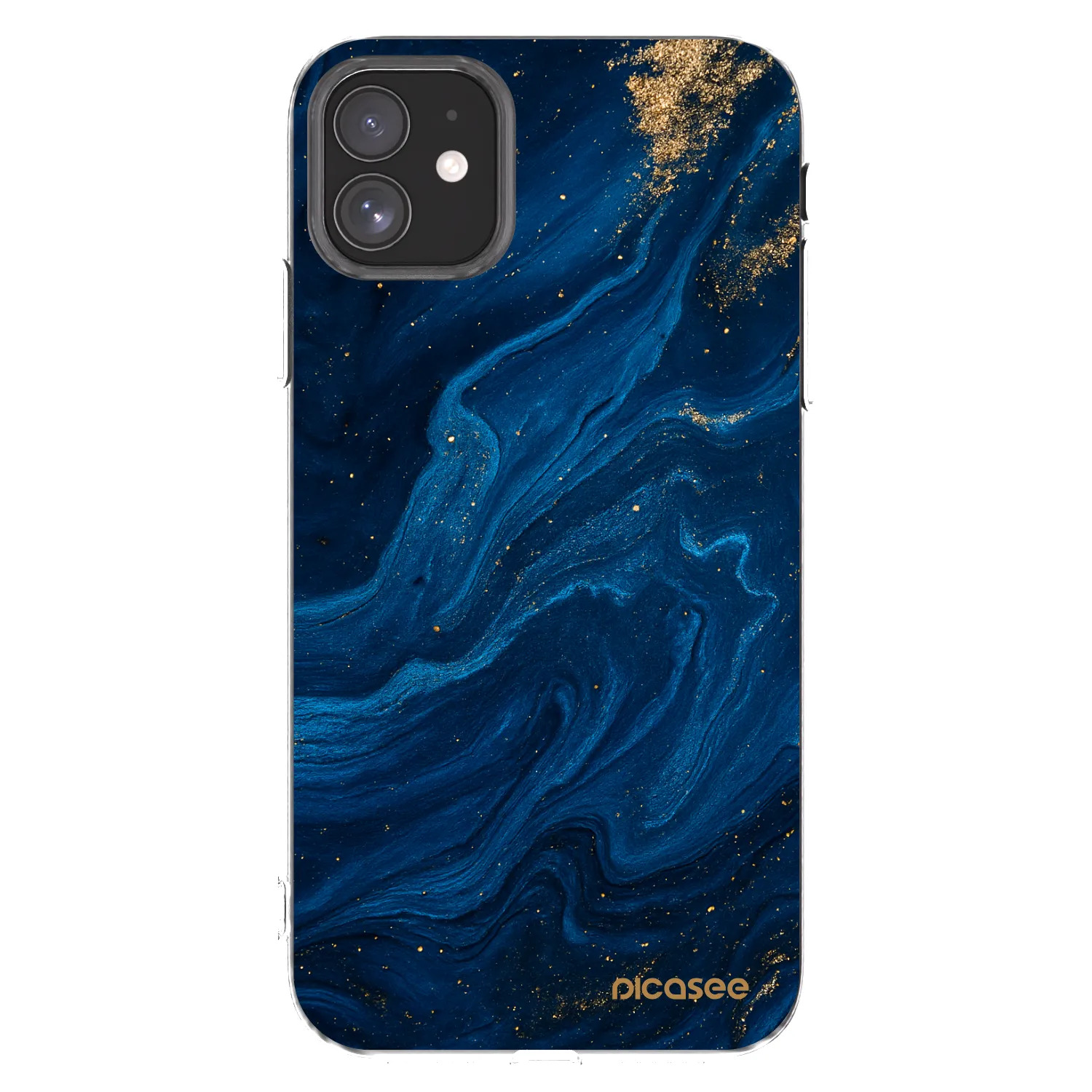 Picasee silikonska prozirna maskica za Apple iPhone 11 - Blue
