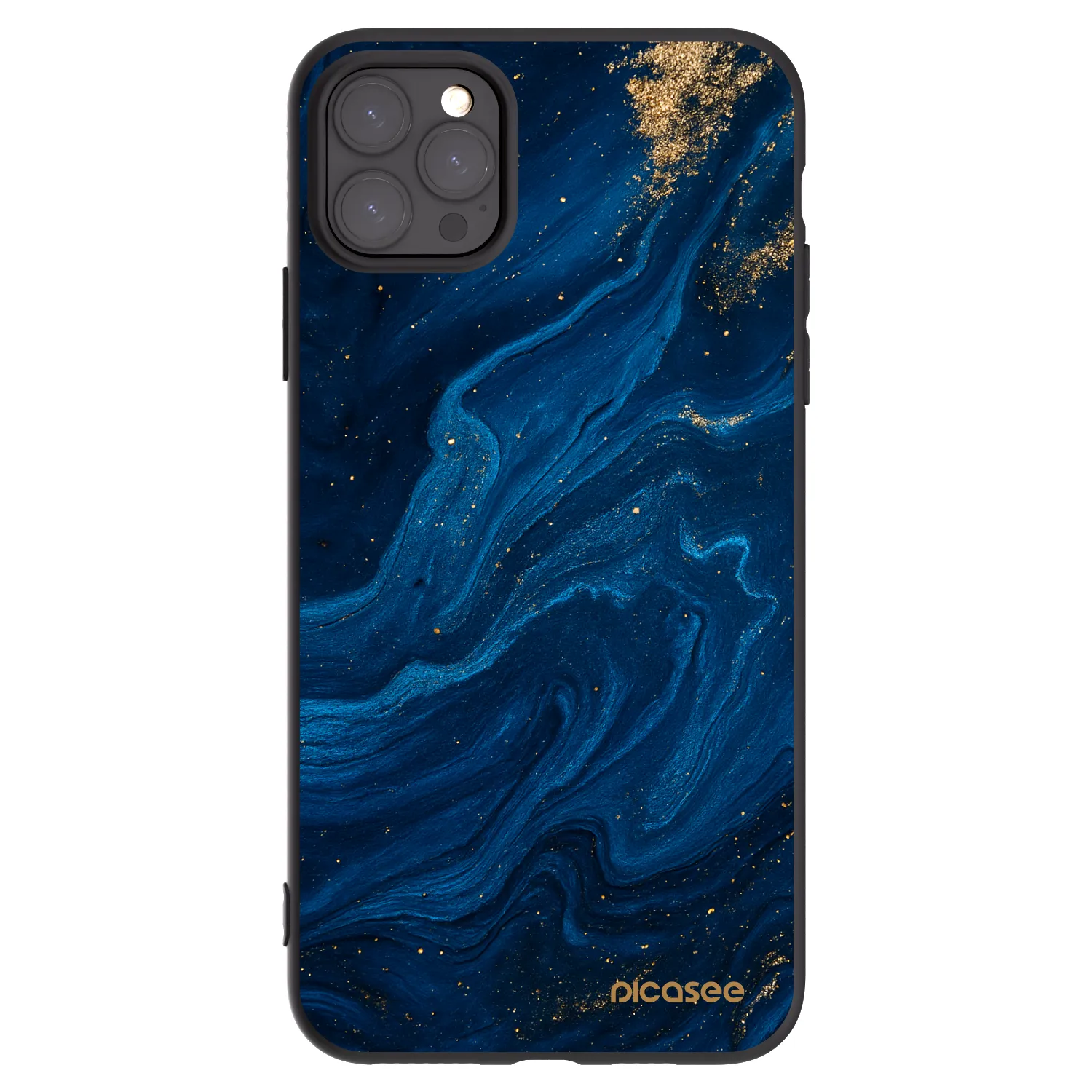 Picasee crna silikonska maskica za Apple iPhone 11 Pro Max - Blue