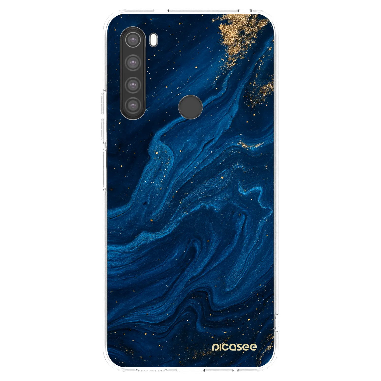 Picasee silikonska prozirna maskica za Xiaomi Redmi Note 8 - Blue