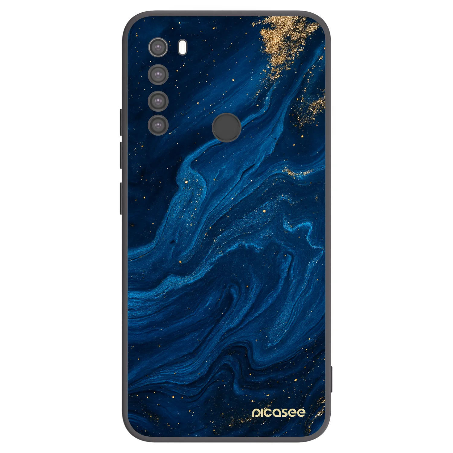 Picasee crna silikonska maskica za Xiaomi Redmi Note 8 - Blue