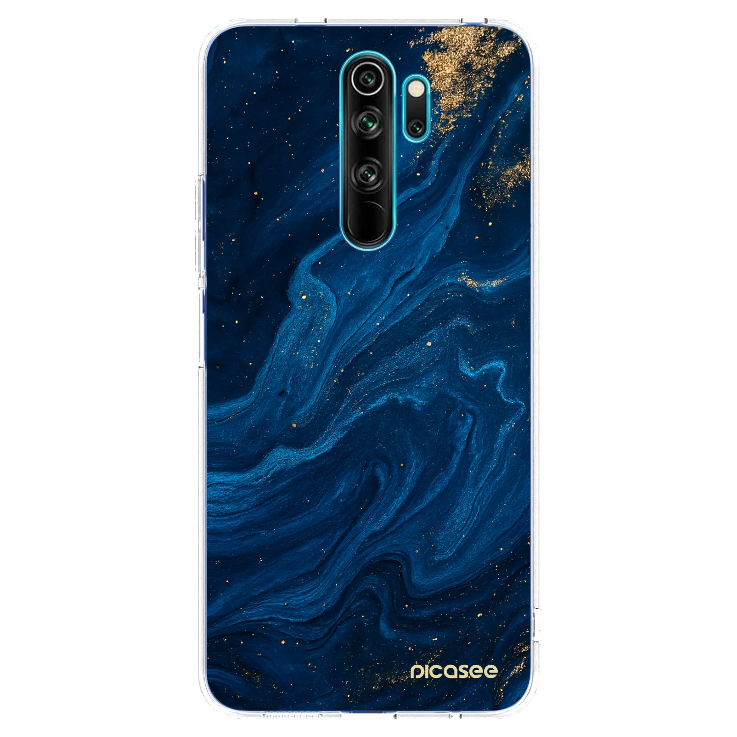 Picasee silikonska prozirna maskica za Xiaomi Redmi Note 8 Pro - Blue