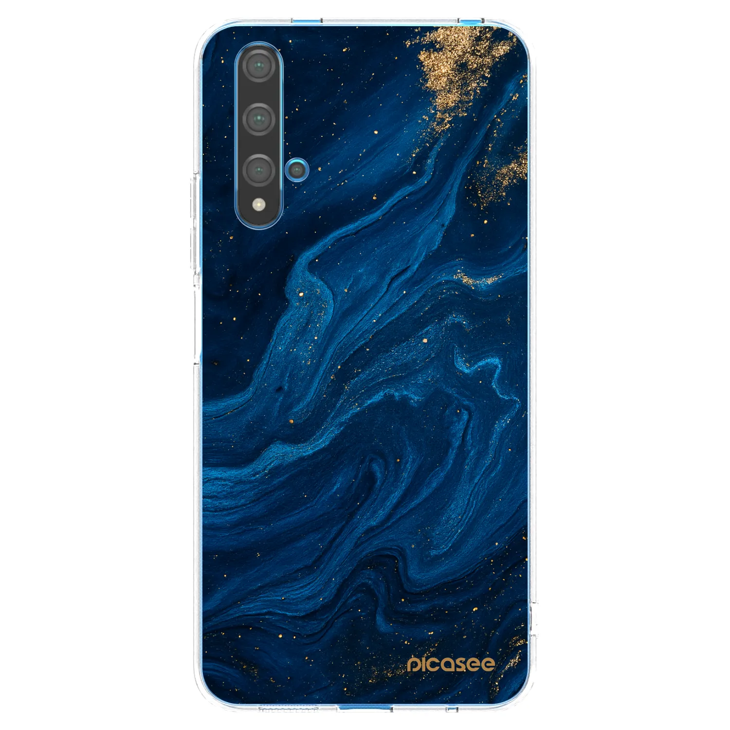Picasee silikonska prozirna maskica za Huawei Nova 5T - Blue